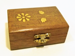 CAJA MADERA FLOR PEQUEÑA