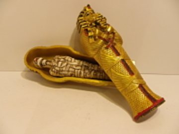 FIGURA SARCÓFAGO EGIPCIO CON MOMIA