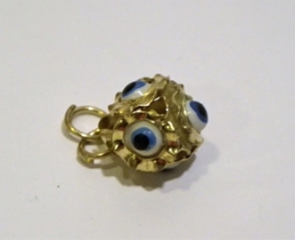 OJO TURCO ESFERA DORADA