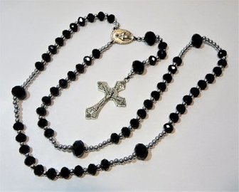 ROSARIO CUENTAS CRISTAL NEGRO