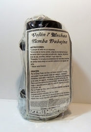 VELÓN 7 MECHAS NEGRO 