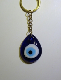 OJO TURCO OVALADO CRISTAL LLAVERO