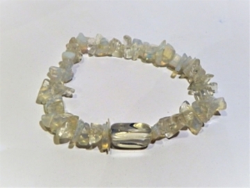 PULSERA CHIPS CUARZO BLANCO EN BRUTO PULSERA CHIPS CUARZO BLANCO EN BRUTO