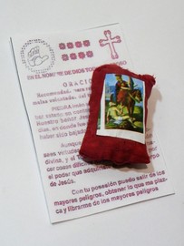 SAQUITO AMULETO SAN MARTÍN CON PIEDRA IMÁN