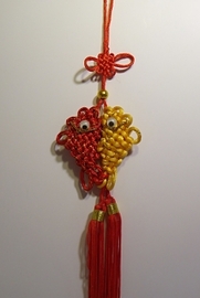 COLGANTE DOBLE CARPA TIRA FENG SHUI