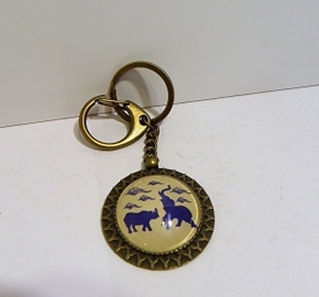 LLAVERO ELEFANTE Y RINOCERONTE AZUL FENG SHUI