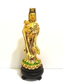 KWAN YIN DORADA CON PEANA