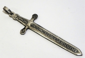 ESPADA SAN MIGUEL COLGANTE PLATA