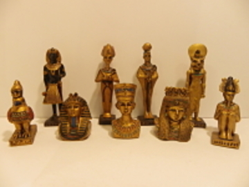 FIGURA EGIPCIA DORADA